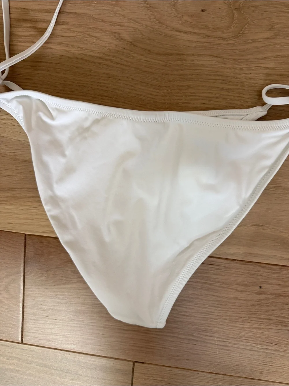 J. Crew White Triangle Tie-Side Bikini